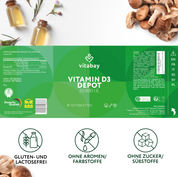 Vitamin D3 Depot 20.000 I.E. - Vegane Tabletten