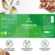 Vitamin D3 Depot 5.000 I.E. - Vegane Tabletten