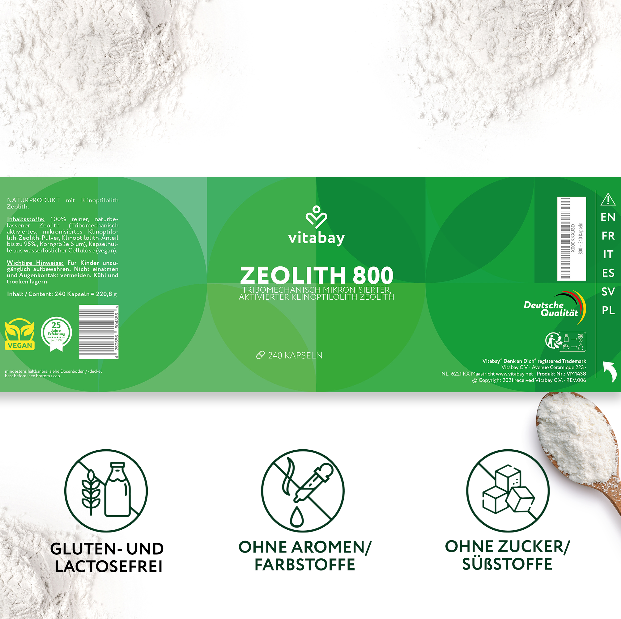 Zeolith 800 - Vegane Kapseln