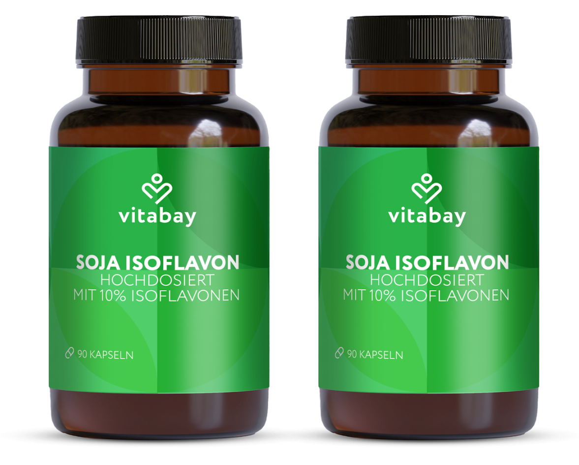 Soja-Isoflavon mit 10% Isoflavonen pro Kapsel - 90 vegane Kapseln