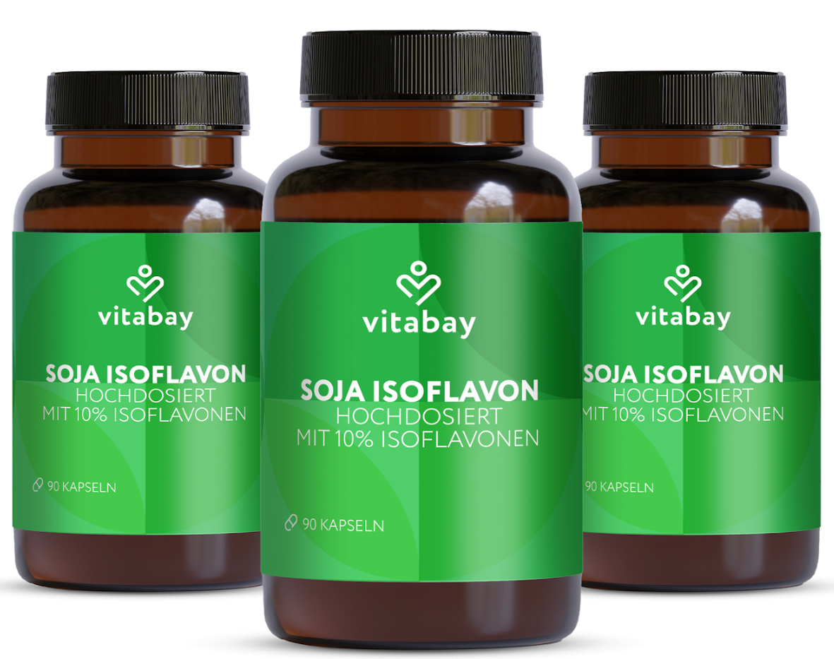 Soja-Isoflavon mit 10% Isoflavonen pro Kapsel - 90 vegane Kapseln